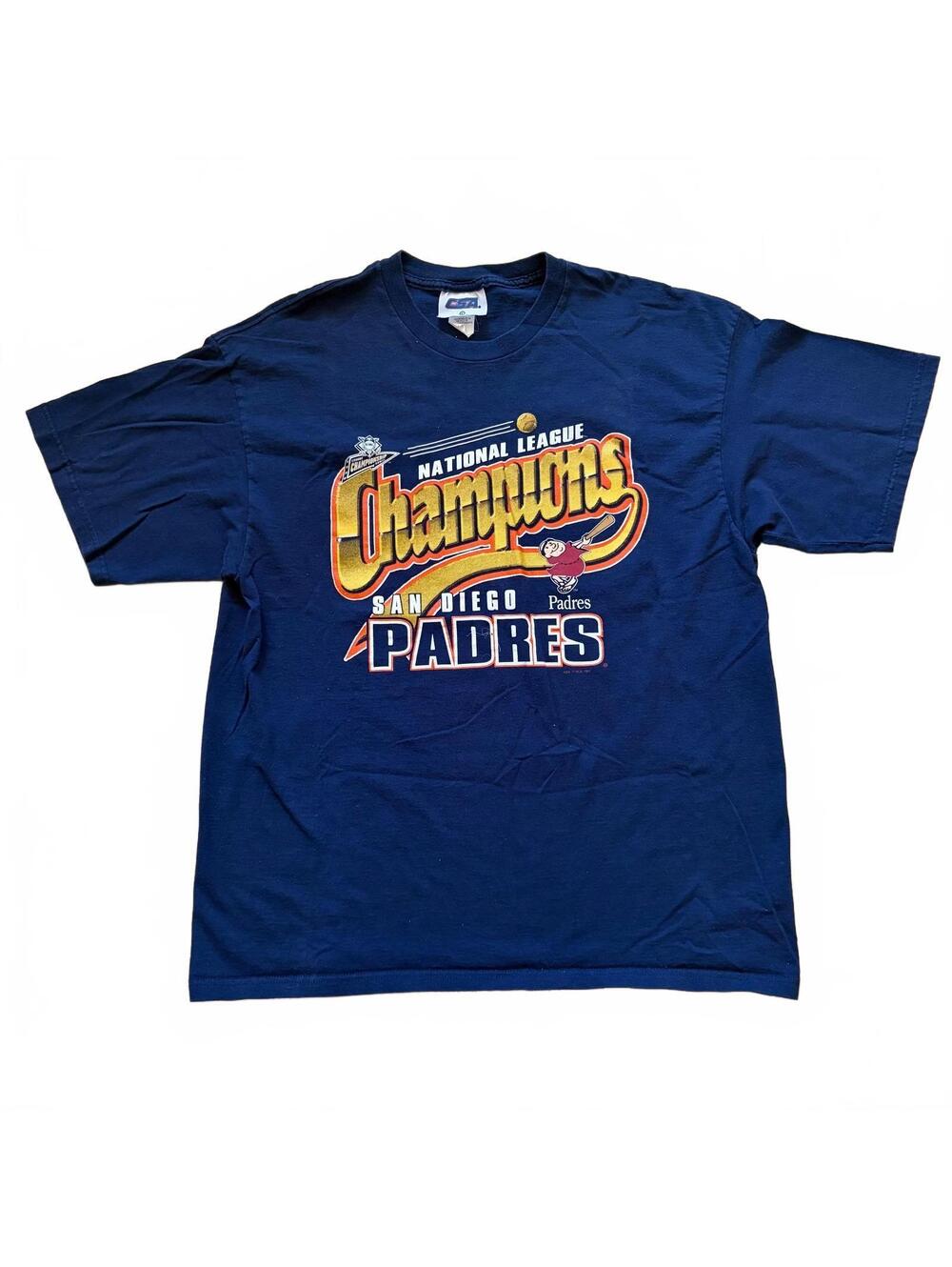 Vintage 1992 San Diego Padres T-Shirt National League Championship Nutmeg Mills